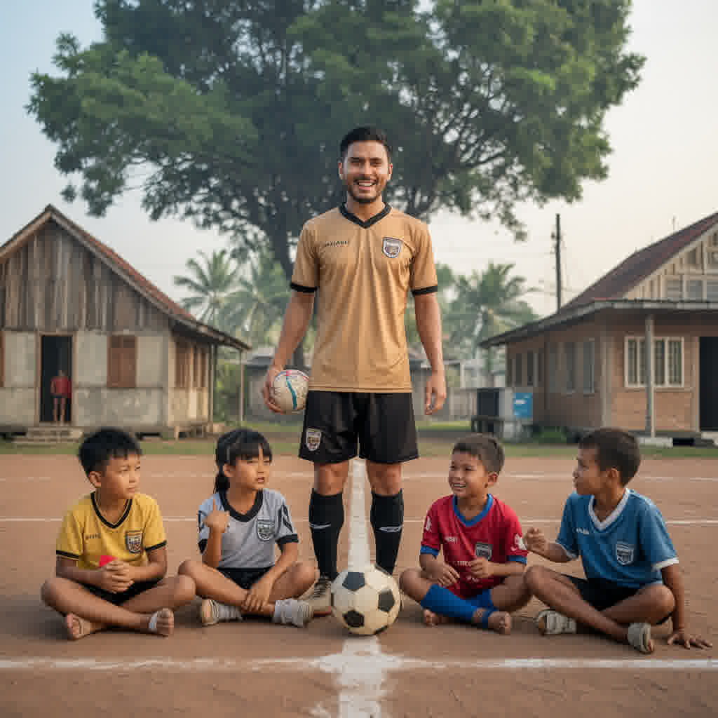 Kisah Inspiratif: Atlet Sepak Bola Dampingi Anak-Anak di Daerah Terpencil